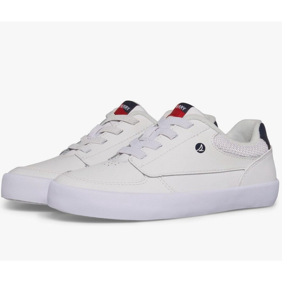 New Sperry White Boardwalk Sneaker (Little Kid/Big Kid) size 12 Kids - Picture 1 of 6